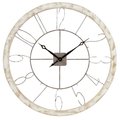 Aspire Home Accents Aspire Home Accents 6282 Penelope Large Iron & Wood Wall Clock 6282